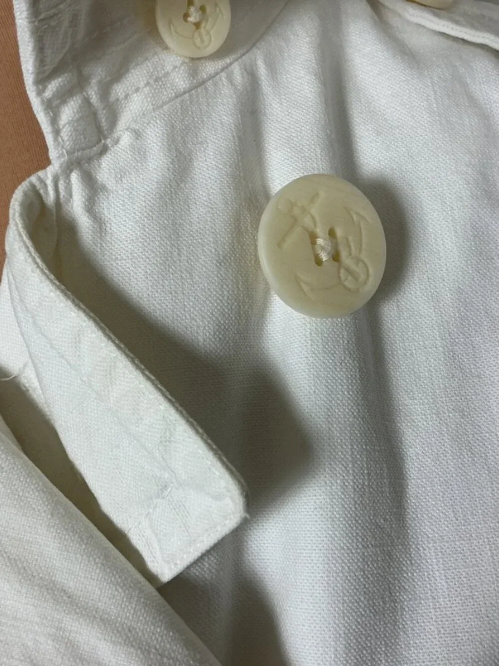 Vintage Y2K 00s Ralph Lauren Rugby White Double Breasted Cropped Jean Jacket S - Picture 3 of 10